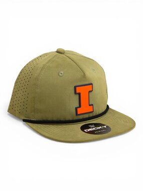 Illinois Fighting Illini Orange 3D Perforated Rope Hat- Loden/ Black